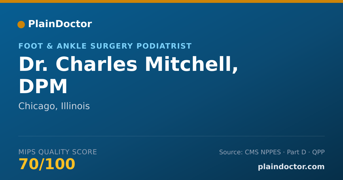 Shareable card for Charles Mitchell, DPM - Foot & Ankle Surgery Podiatrist, Chicago, IL