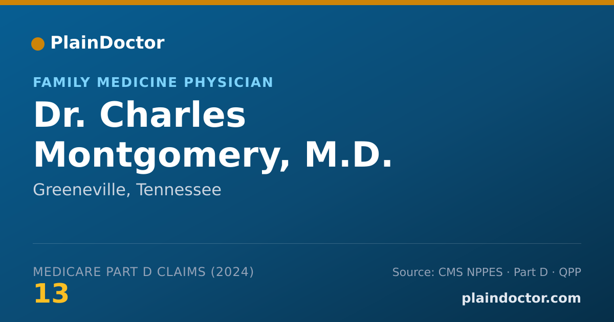Shareable card for Charles Montgomery, M.D. - Family Medicine Physician, Greeneville, TN