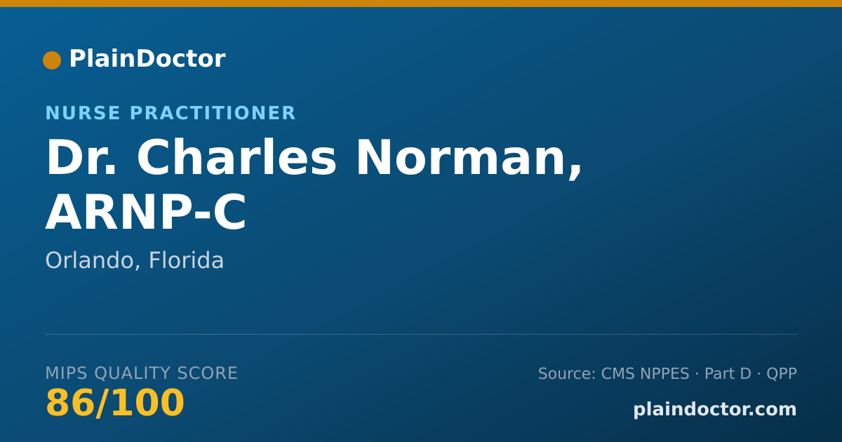 Shareable card for Charles Norman, ARNP-C - Nurse Practitioner, Orlando, FL