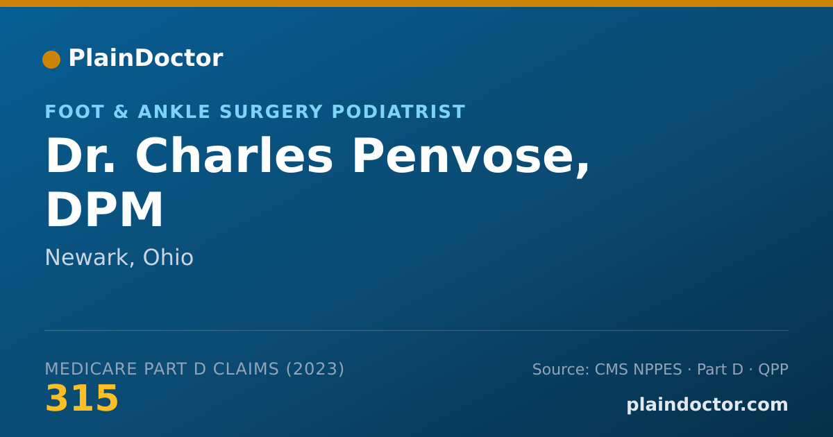 Shareable card for Charles Penvose, DPM - Foot & Ankle Surgery Podiatrist, Newark, OH