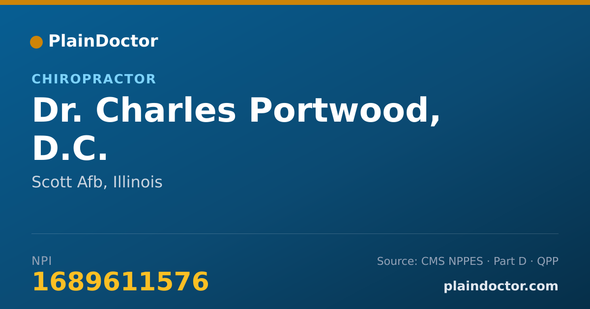 Shareable card for Charles Portwood, D.C. - Chiropractor, Scott Afb, IL