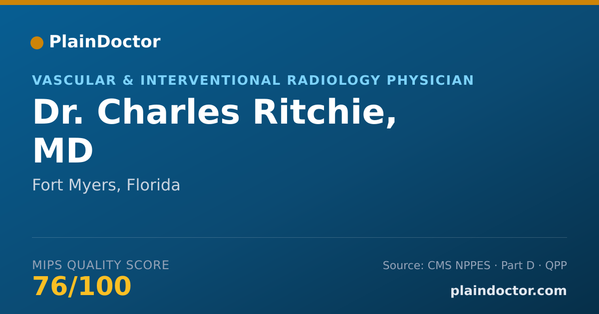 Shareable card for Charles Ritchie, MD - Diagnostic Radiology Physician, Fort Myers, FL