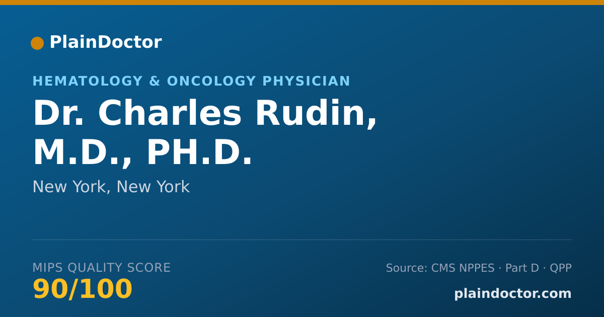 Shareable card for Charles Rudin, M.D., PH.D. - Hematology & Oncology Physician, New York, NY