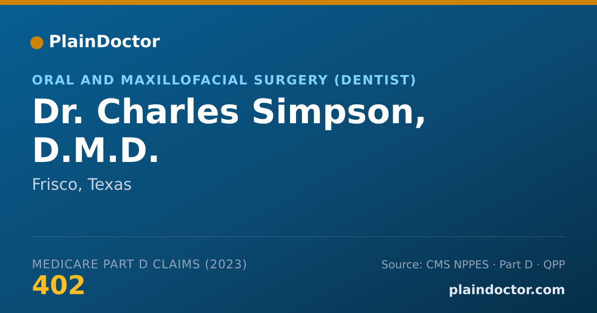 Shareable card for Charles Simpson, D.M.D. - Oral and Maxillofacial Surgery (Dentist), Frisco, TX