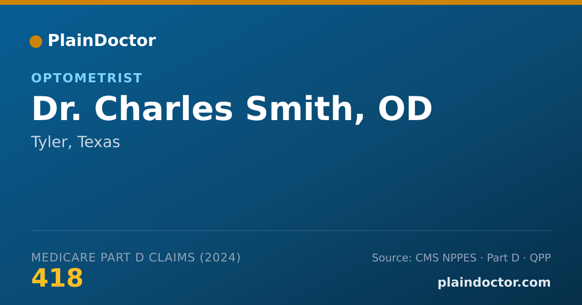 Shareable card for Charles Smith, OD - Optometrist, Tyler, TX