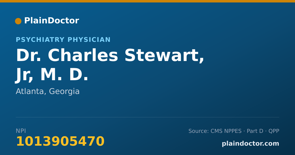 Shareable card for Charles Stewart, Jr, M. D. - Psychiatry Physician, Atlanta, GA