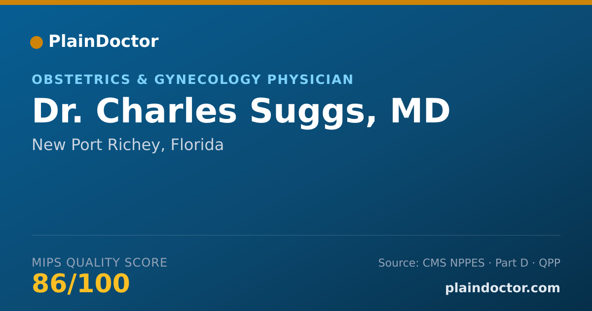 Shareable card for Charles Suggs, MD - Obstetrics & Gynecology Physician, New Port Richey, FL