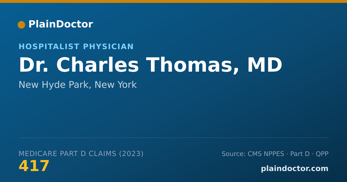 Shareable card for Charles Thomas, MD - Hospitalist Physician, New Hyde Park, NY