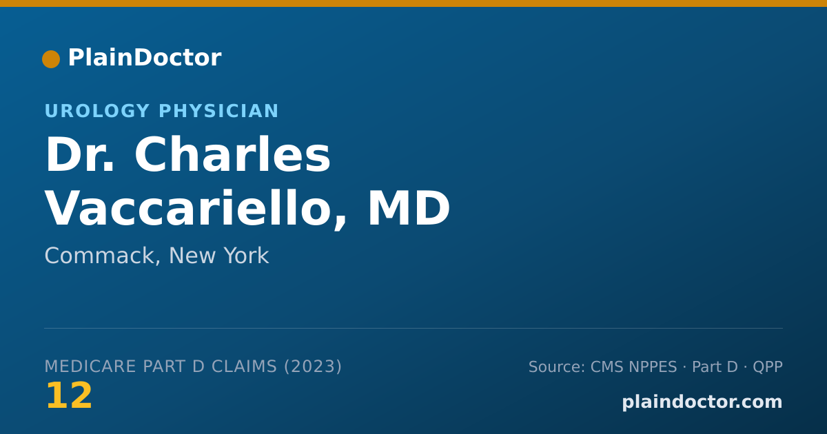 Shareable card for Charles Vaccariello, MD - Urology Physician, Commack, NY