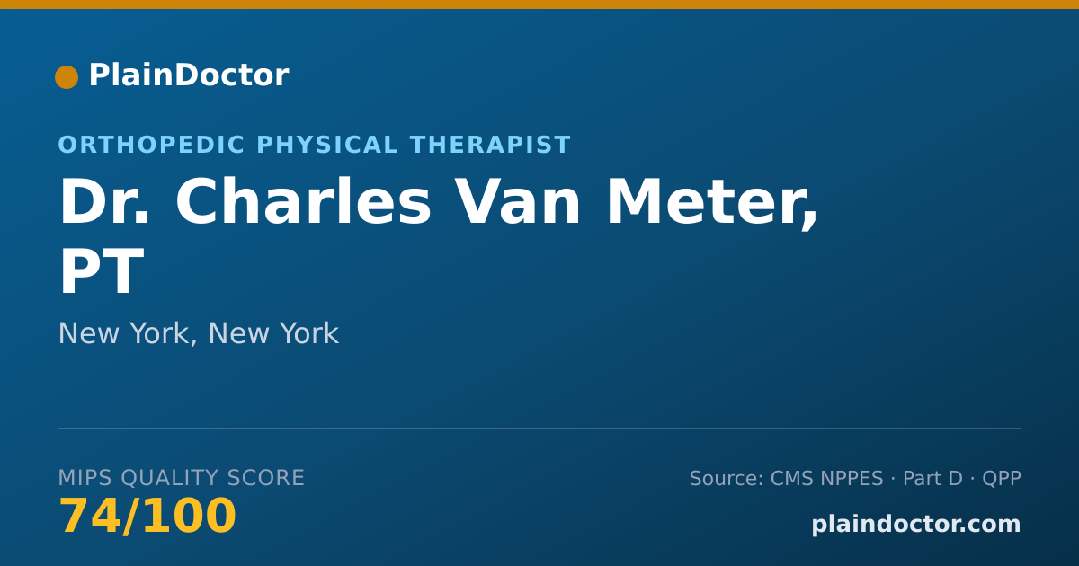 Shareable card for Charles Van Meter, PT - Orthopedic Physical Therapist, New York, NY