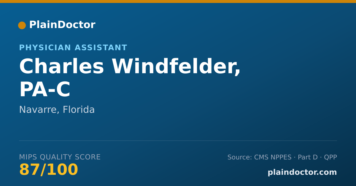 Shareable card for Charles Windfelder, PA-C - Physician Assistant, Navarre, FL