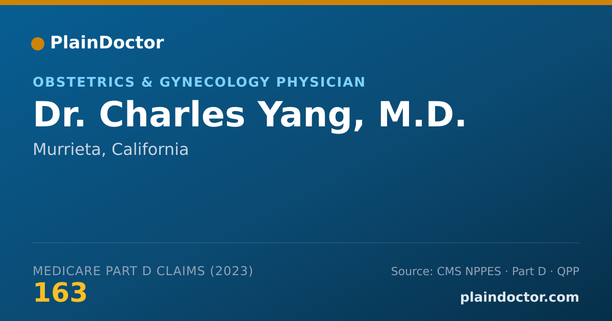 Shareable card for Charles Yang, M.D. - Obstetrics & Gynecology Physician, Murrieta, CA