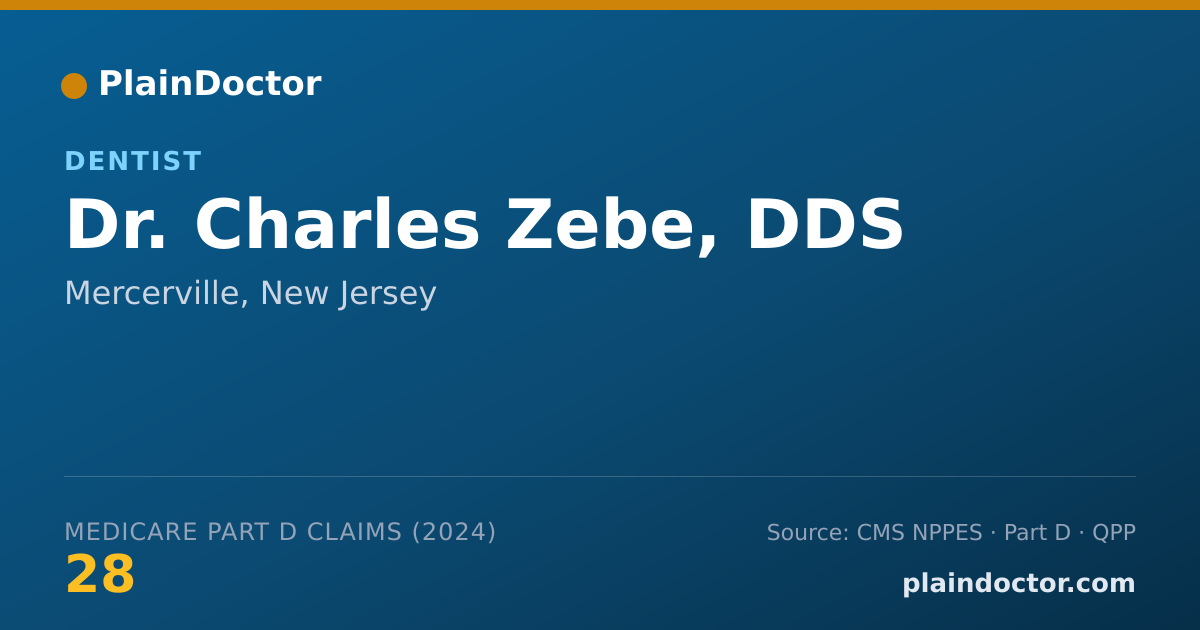 Shareable card for Charles Zebe, DDS - Dentist, Mercerville, NJ