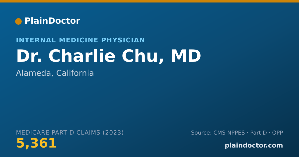 Shareable card for Charlie Chu, MD - Internal Medicine Physician, Alameda, CA