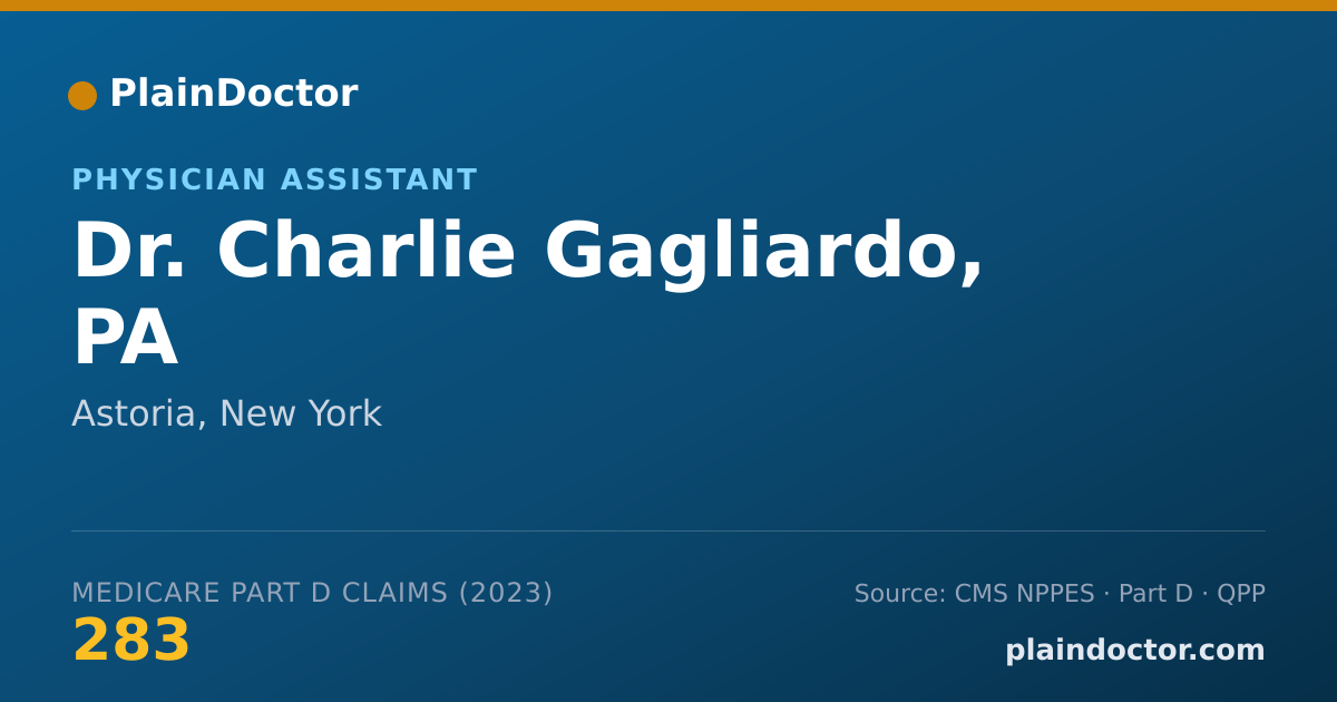 Shareable card for Charlie Gagliardo, PA - Physician Assistant, Astoria, NY
