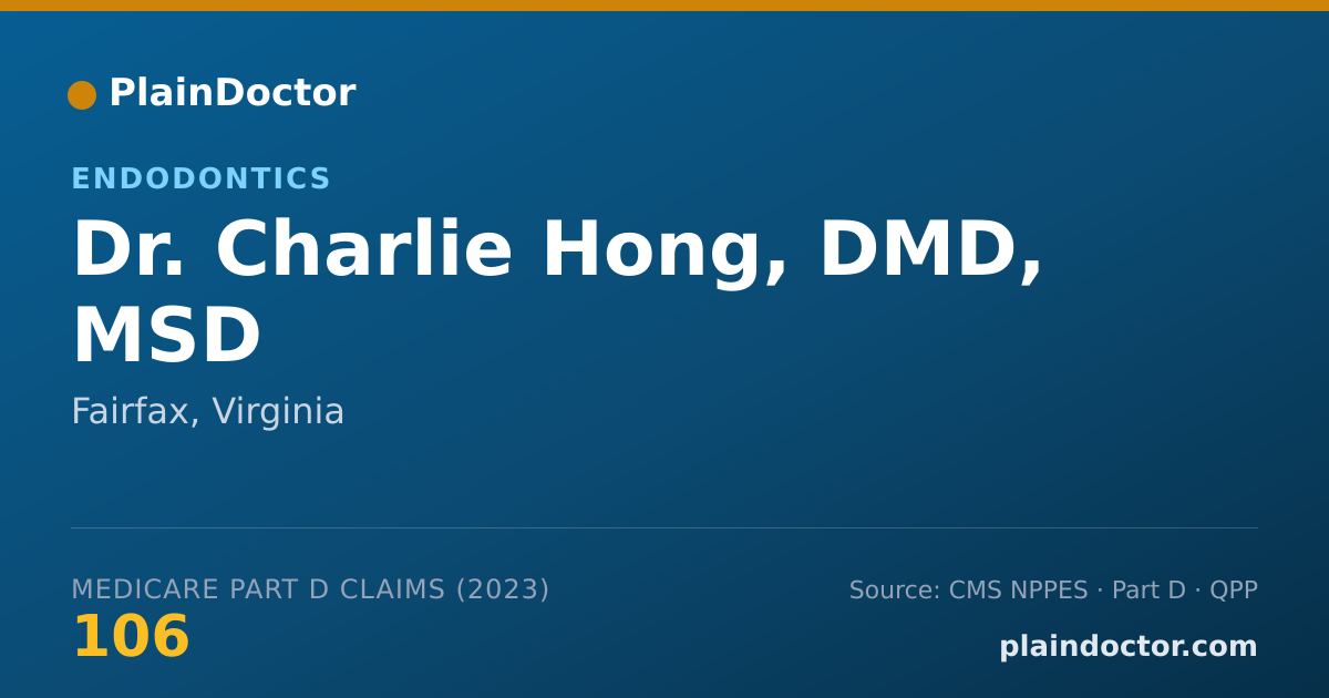 Shareable card for Charlie Hong, DMD, MSD - Endodontics, Fairfax, VA