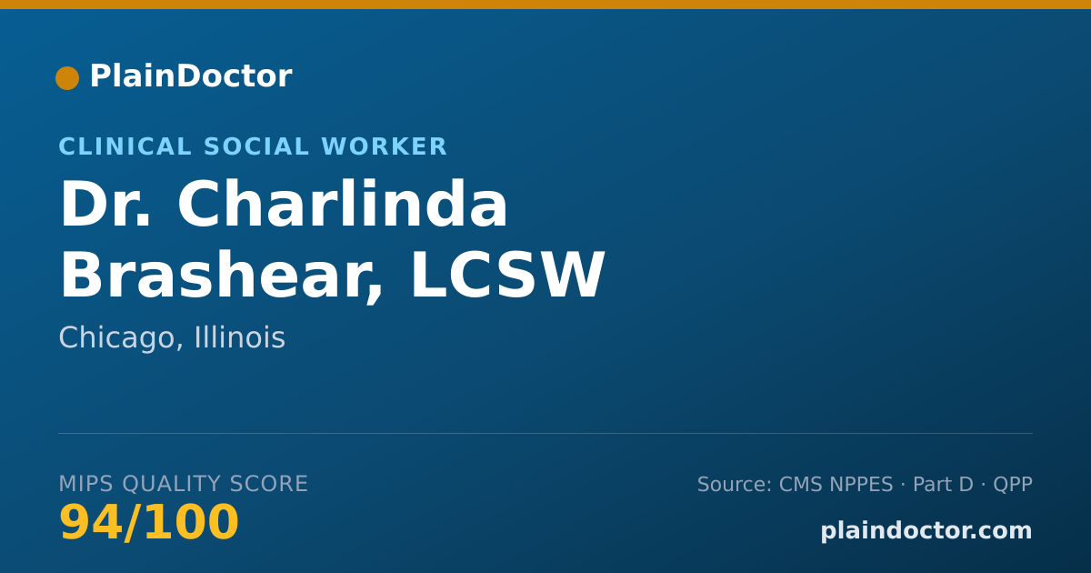Shareable card for Charlinda Brashear, LCSW - Clinical Social Worker, Chicago, IL