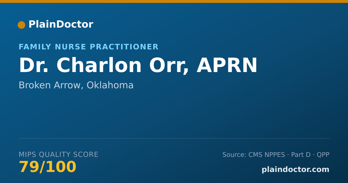 Shareable card for Charlon Orr, APRN - Family Nurse Practitioner, Broken Arrow, OK