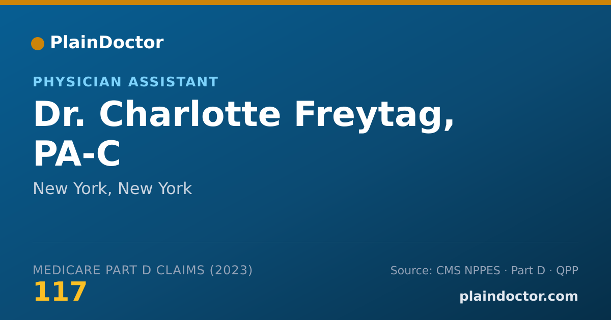 Shareable card for Charlotte Freytag, PA-C - Physician Assistant, New York, NY