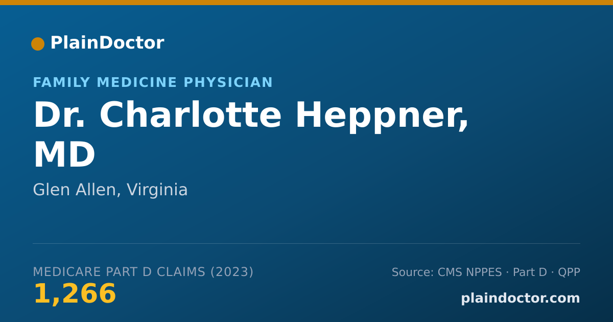 Shareable card for Charlotte Heppner, MD - Family Medicine Physician, Glen Allen, VA