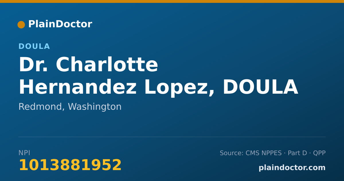 Shareable card for Charlotte Hernandez Lopez, DOULA - Doula, Redmond, WA