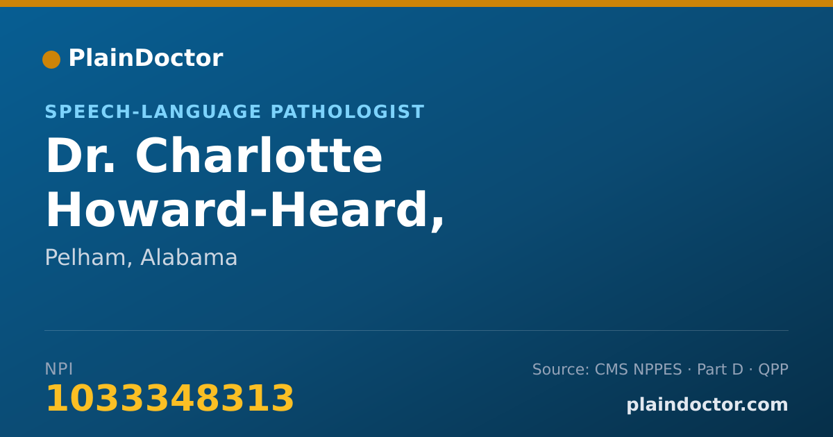 Shareable card for Charlotte Howard-Heard, MA,CCC-SLP - Speech-Language Pathologist, Pelham, AL