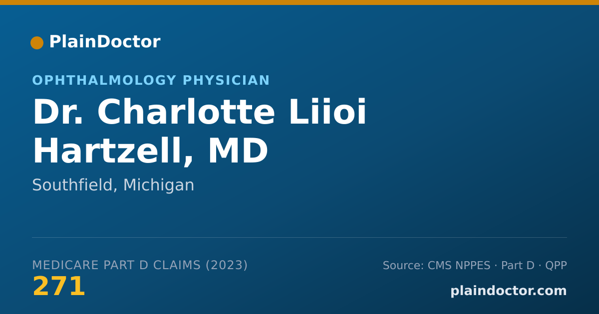 Shareable card for Charlotte Liioi Hartzell, MD - Ophthalmology Physician, Southfield, MI