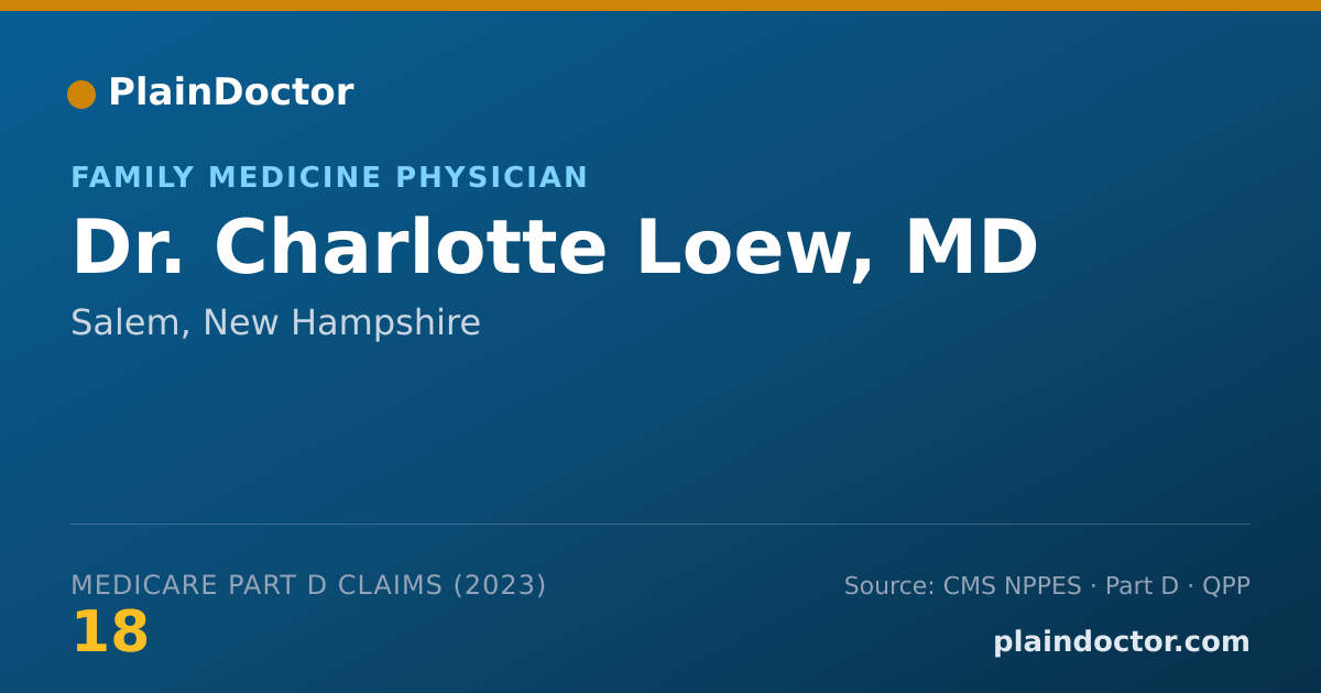 Shareable card for Charlotte Loew, MD - Family Medicine Physician, Salem, NH