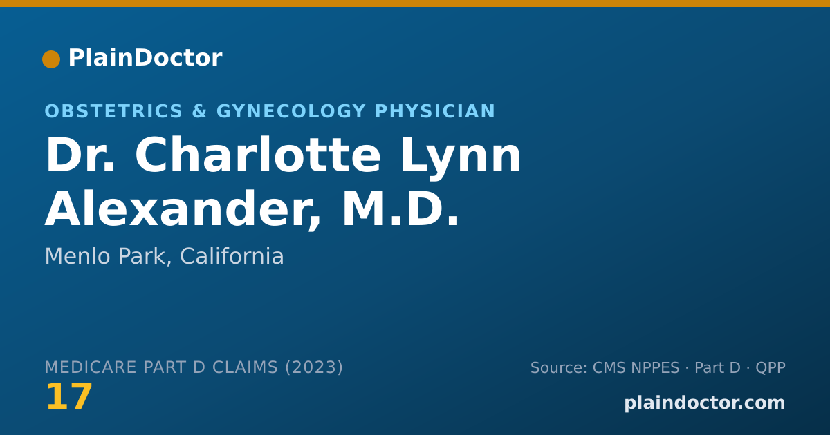 Shareable card for Charlotte Lynn Alexander, M.D. - Obstetrics & Gynecology Physician, Menlo Park, CA
