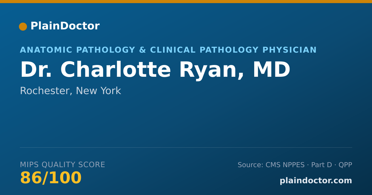Shareable card for Charlotte Ryan, MD - Anatomic Pathology & Clinical Pathology Physician, Rochester, NY
