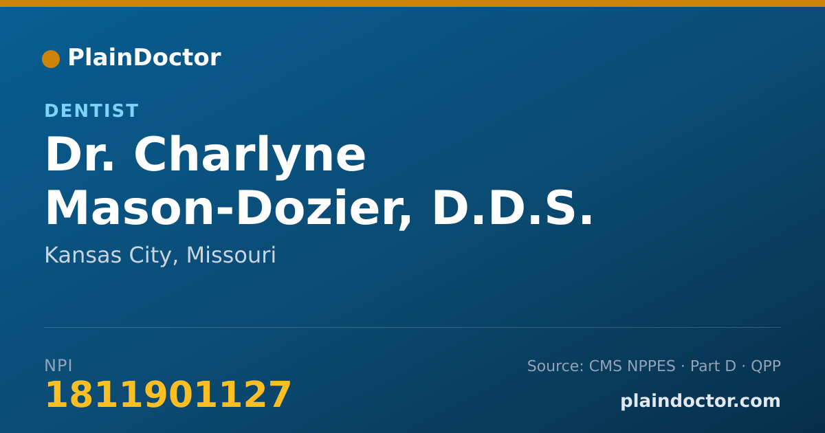 Shareable card for Charlyne Mason-Dozier, D.D.S. - Dentist, Kansas City, MO