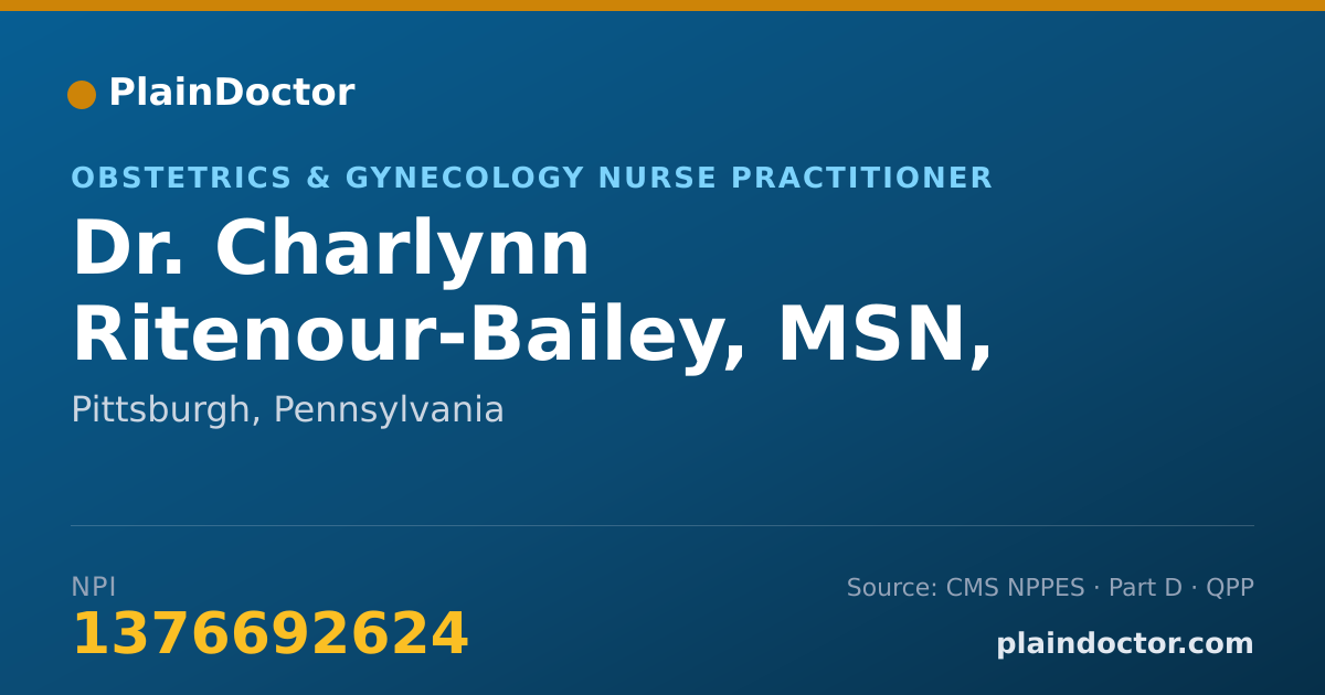 Shareable card for Charlynn Ritenour-Bailey, MSN, CRNP - Obstetrics & Gynecology Nurse Practitioner, Pittsburgh, PA