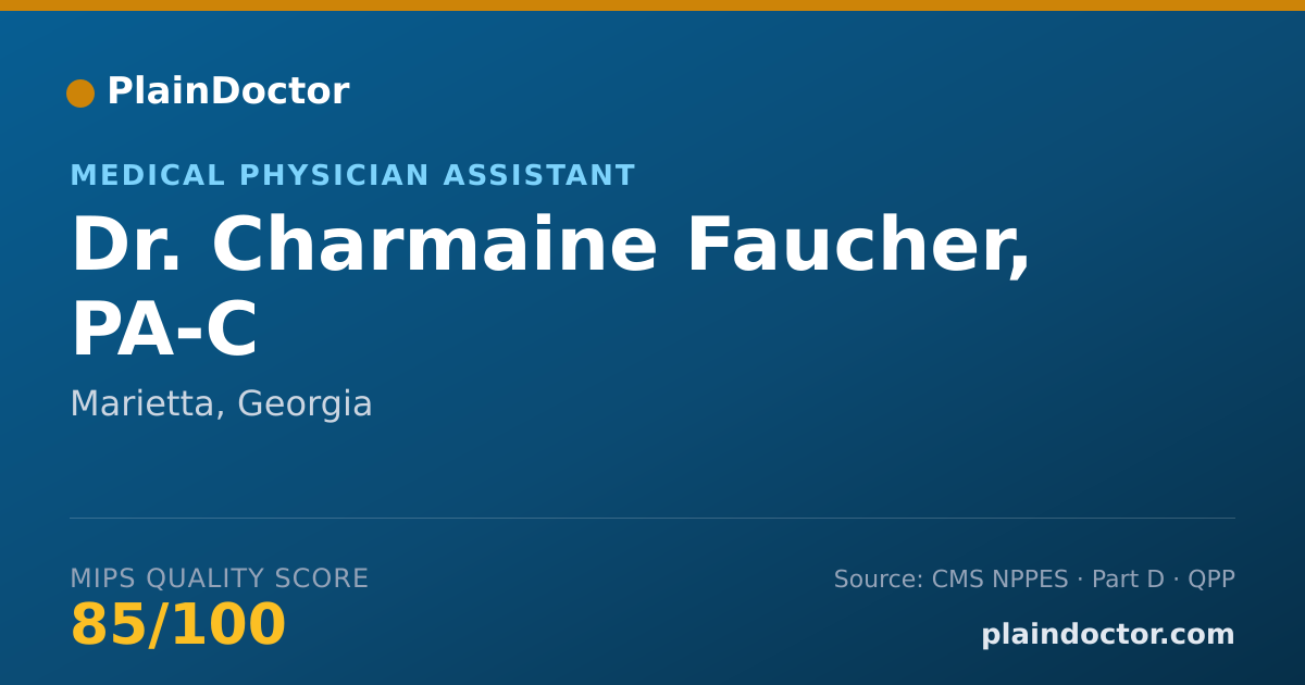 Shareable card for Charmaine Faucher, PA-C - Medical Physician Assistant, Marietta, GA