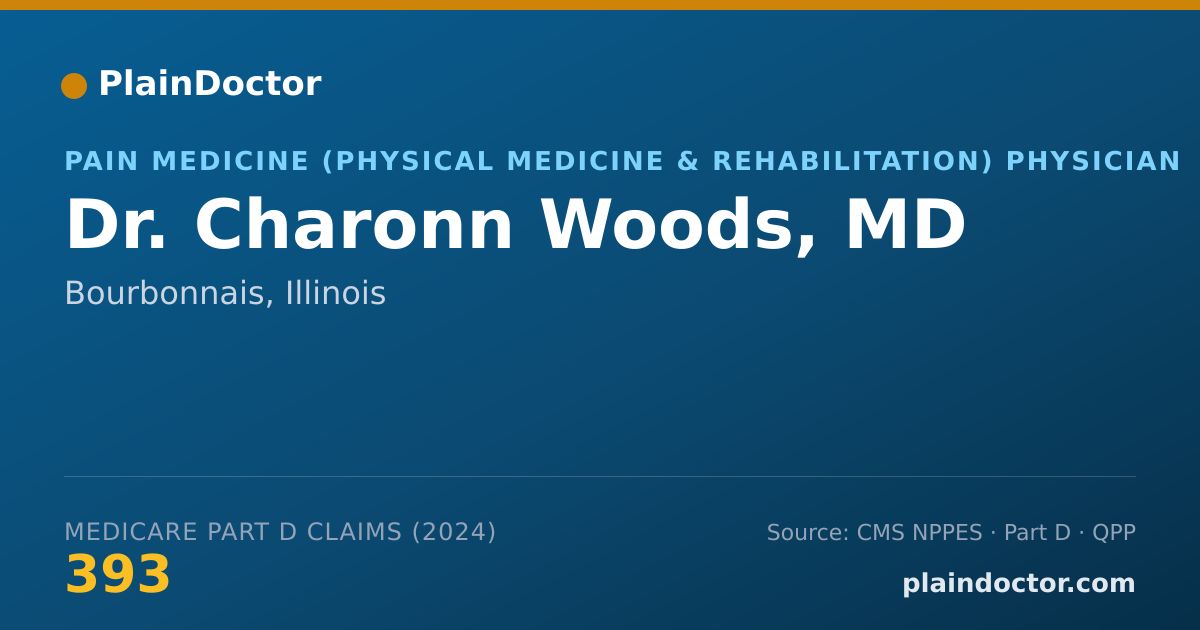 Shareable card for Charonn Woods, MD - Pain Medicine (Physical Medicine & Rehabilitation) Physician, Bourbonnais, IL