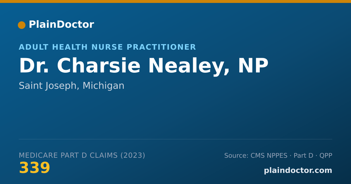 Shareable card for Charsie Nealey, NP - Adult Health Nurse Practitioner, Saint Joseph, MI