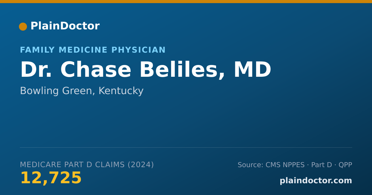 Shareable card for Chase Beliles, MD - Family Medicine Physician, Bowling Green, KY