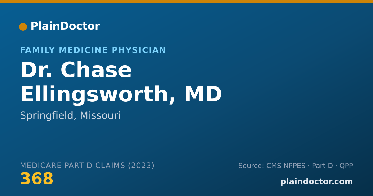 Shareable card for Chase Ellingsworth, MD - Family Medicine Physician, Springfield, MO