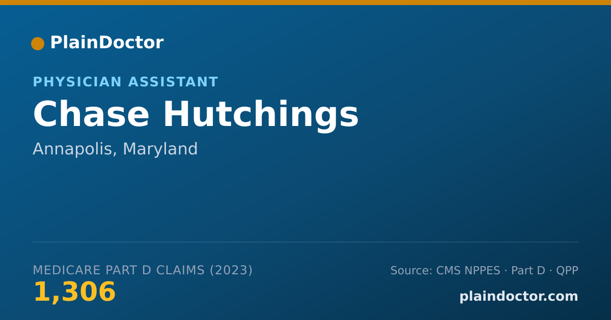 Shareable card for Chase Hutchings - Physician Assistant, Annapolis, MD