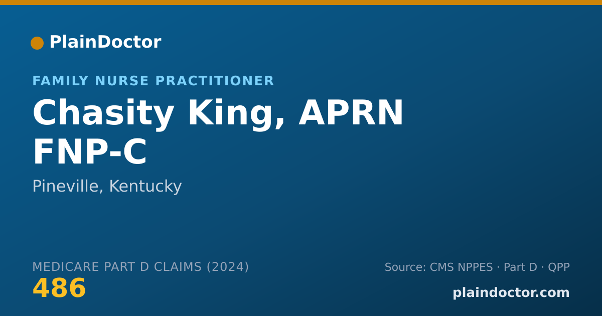 Shareable card for Chasity King, APRN FNP-C - Family Nurse Practitioner, Pineville, KY