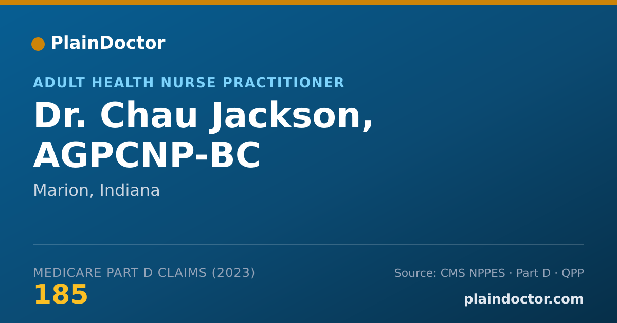 Shareable card for Chau Jackson, AGPCNP-BC - Adult Health Nurse Practitioner, Marion, IN