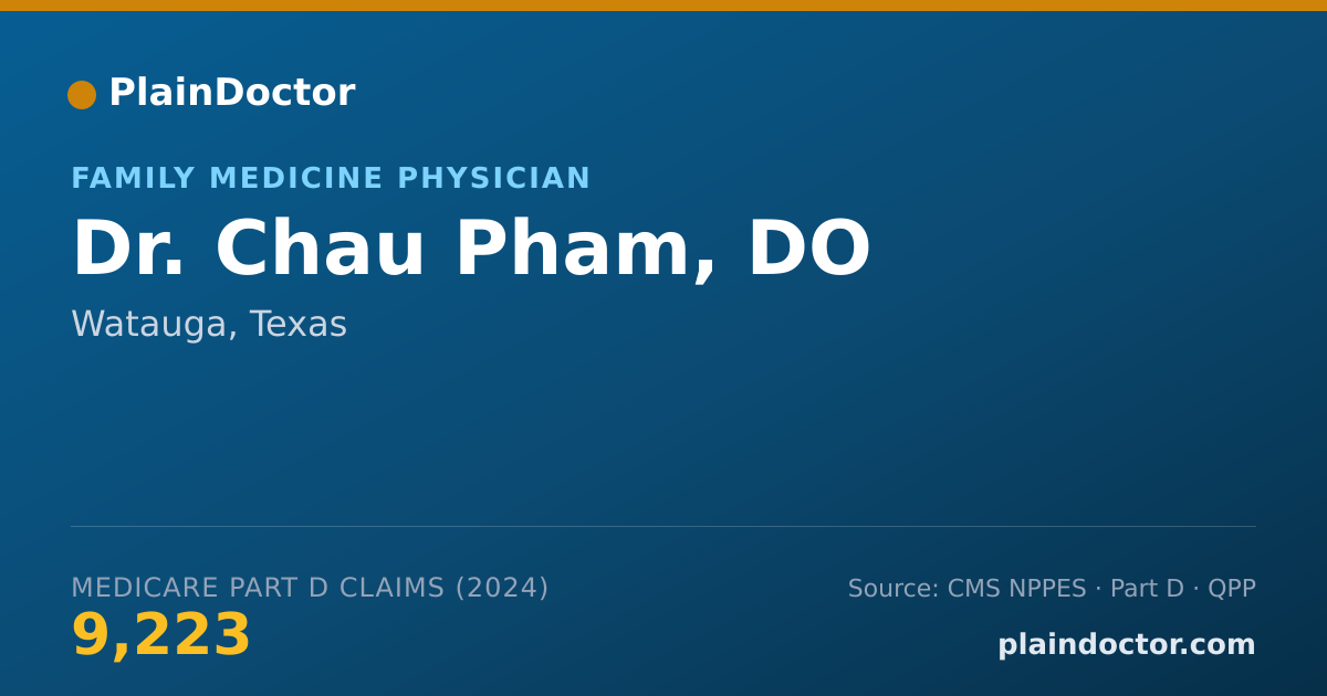 Shareable card for Chau Pham, DO - Geriatric Medicine (Family Medicine) Physician, Watauga, TX
