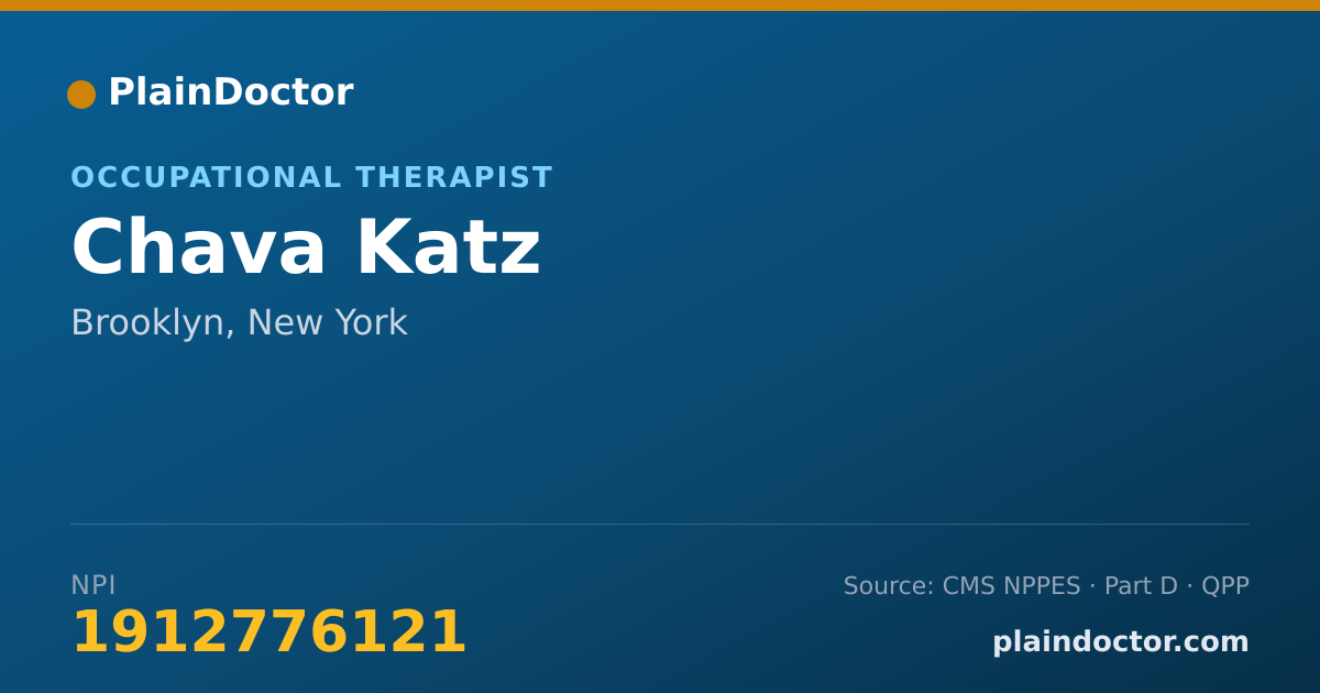 Shareable card for Chava Katz - Occupational Therapist, Brooklyn, NY