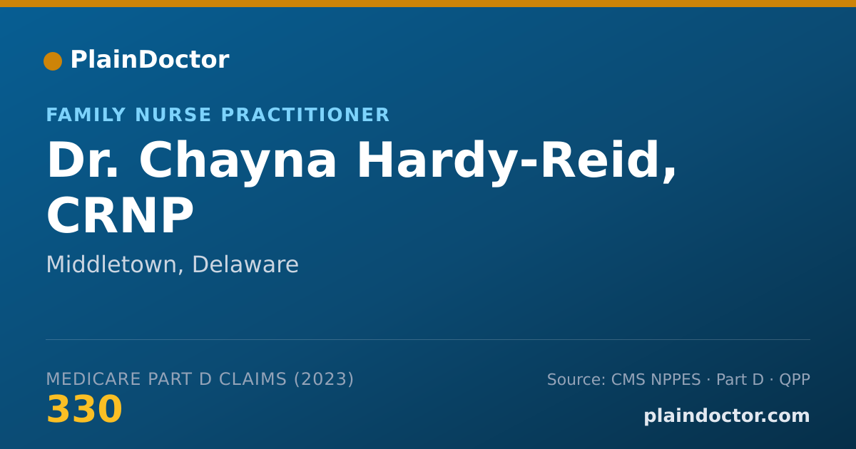 Shareable card for Chayna Hardy-Reid, CRNP - Family Nurse Practitioner, Middletown, DE