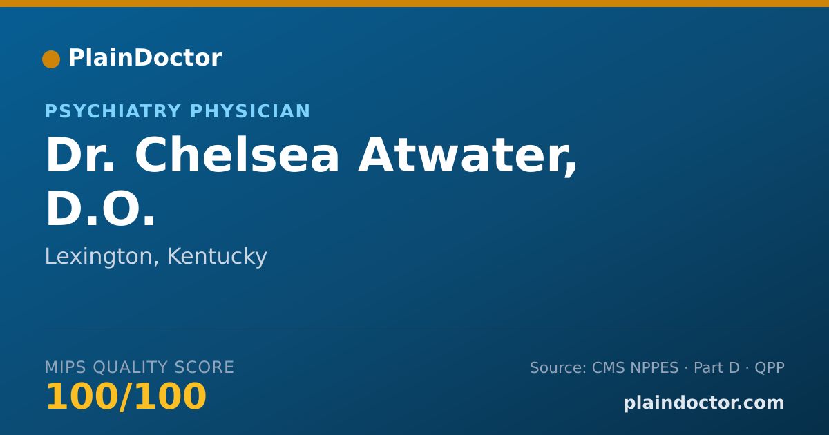 Shareable card for Chelsea Atwater, D.O. - Psychiatry Physician, Lexington, KY
