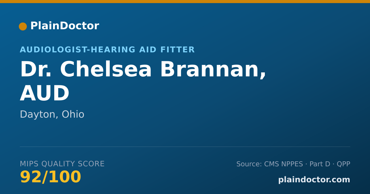 Shareable card for Chelsea Brannan, AUD - Audiologist-Hearing Aid Fitter, Dayton, OH