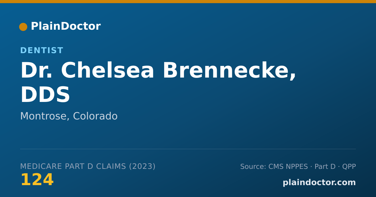 Shareable card for Chelsea Brennecke, DDS - Dentist, Montrose, CO