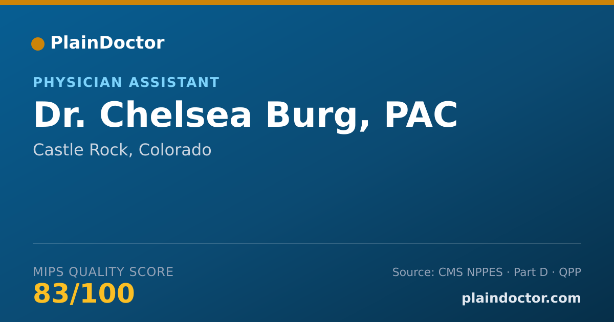 Shareable card for Chelsea Burg, PAC - Physician Assistant, Castle Rock, CO