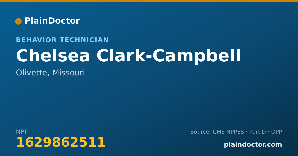 Shareable card for Chelsea Clark-Campbell - Behavior Technician, Olivette, MO