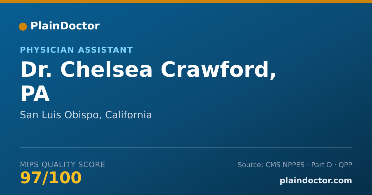 Shareable card for Chelsea Crawford, PA - Physician Assistant, San Luis Obispo, CA