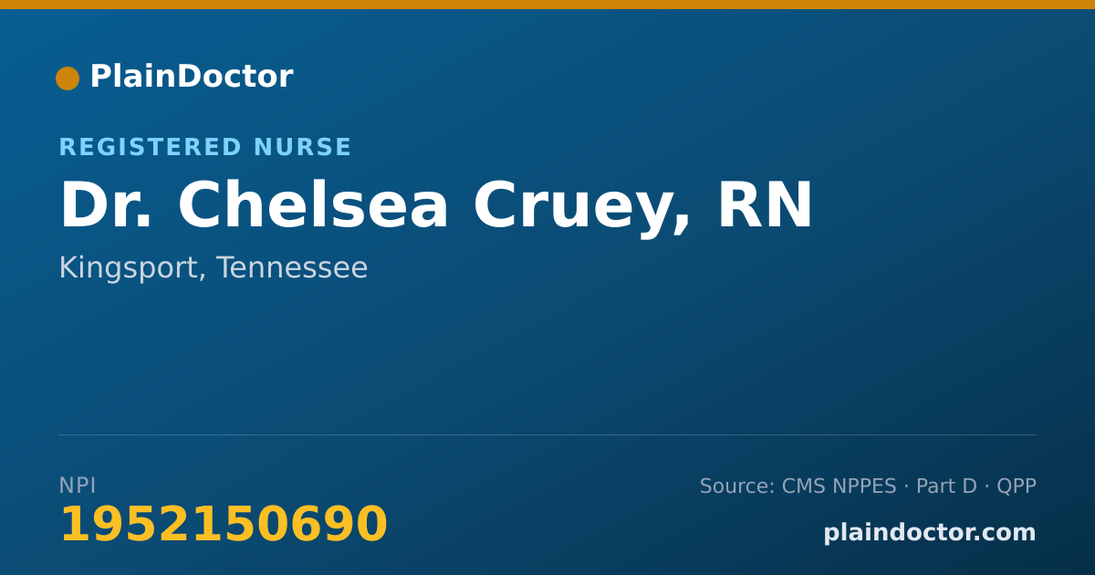 Shareable card for Chelsea Cruey, RN - Registered Nurse, Kingsport, TN